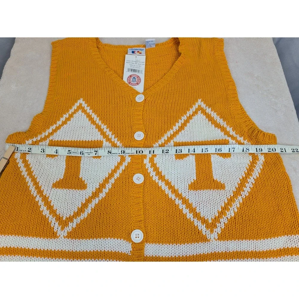Vintage Castaways Tennessee Volunteers Sweater Vest Large Vols Knit‎ 90s NWT